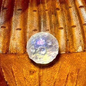 Aura Clear Quartz Moon Sphere